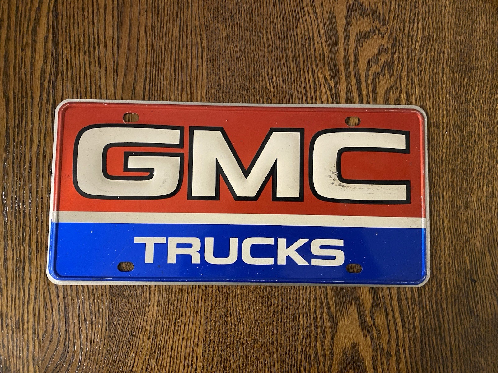 Original GMC Trucks Booster License Plate - Great Condition