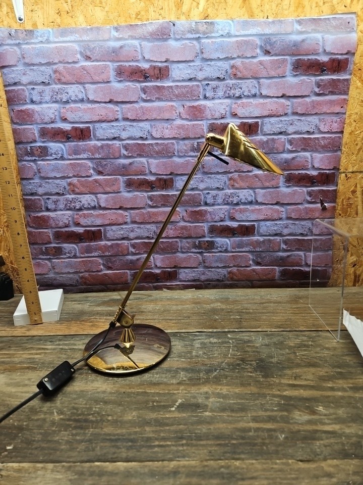 Brass Fase Madrid Postmodern Articulating Desk Lamp Gold Finish Vintage 80's