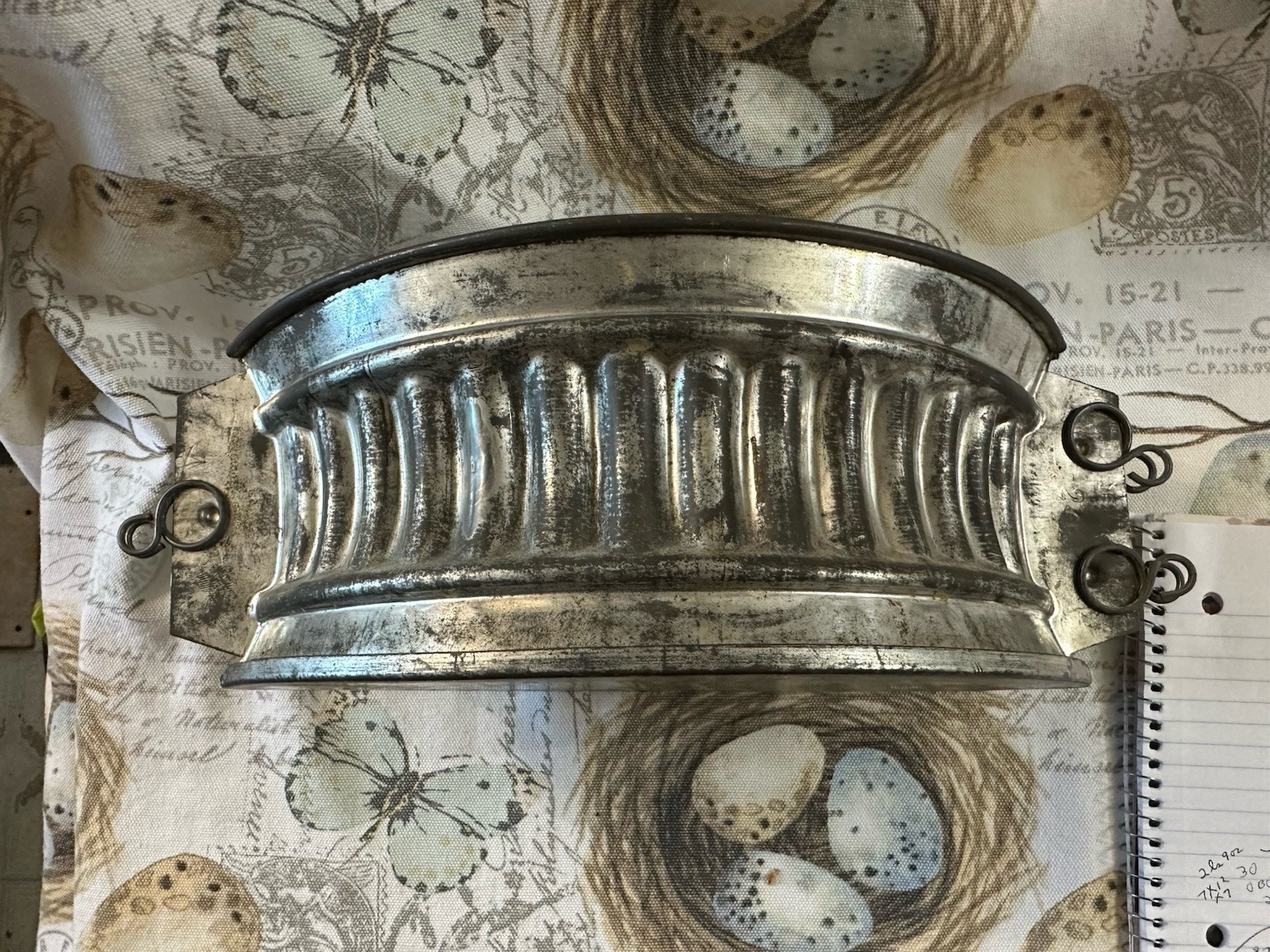 Antique Vintage French Game Pie Mold Pate en Croute #24 Tin Mold