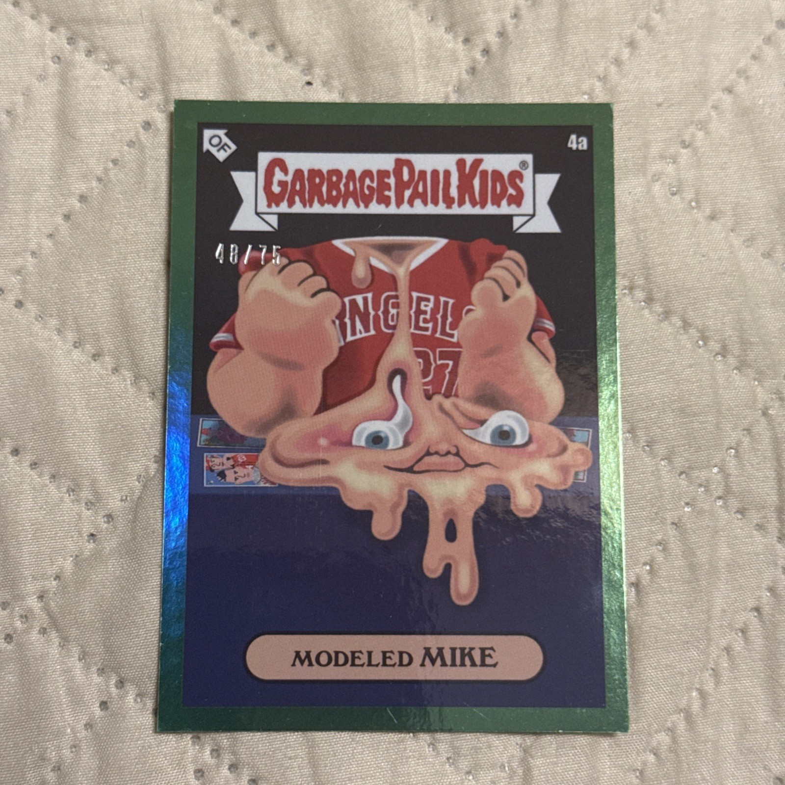 Topps 2022 GPK x MLB S1 Garbage Pail Kids Green  Moldable Mike /75 