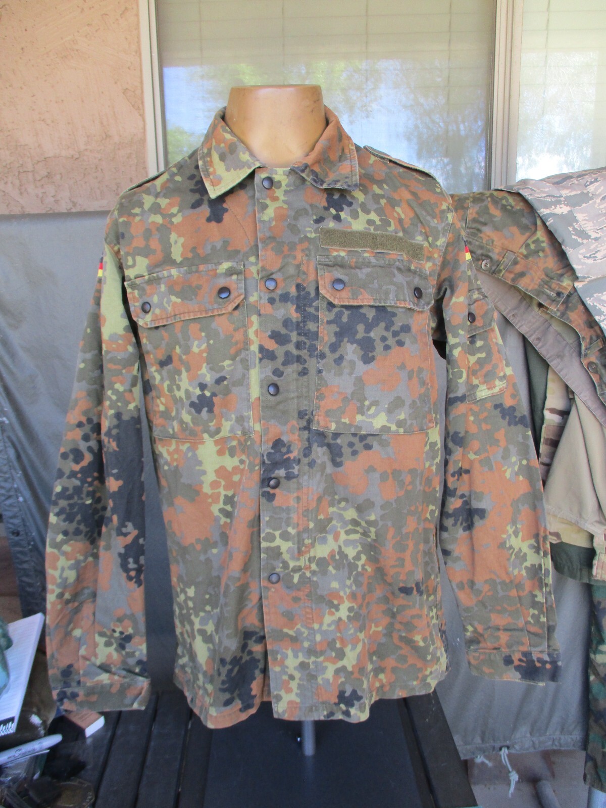 Vtg 2006 DEU WAHLER German Army Flectarn Camo Combat Shirt, medium, #3