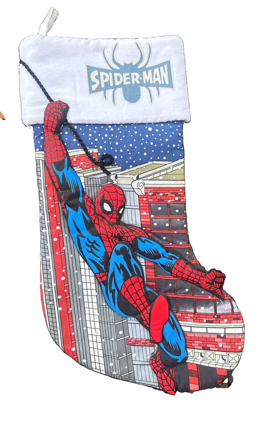 Vintage Spider-Man Stocking 2004 3-D Christmas Marvel Rare