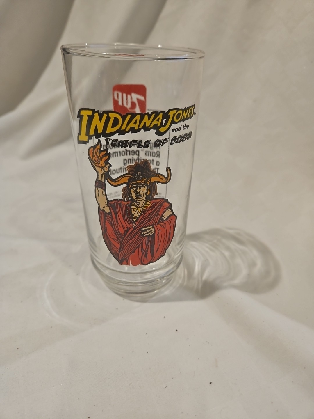 1984 Indiana Jones Temple Of Doom Mola Ram Promo Drink Glass 7Up Brown's Chicken