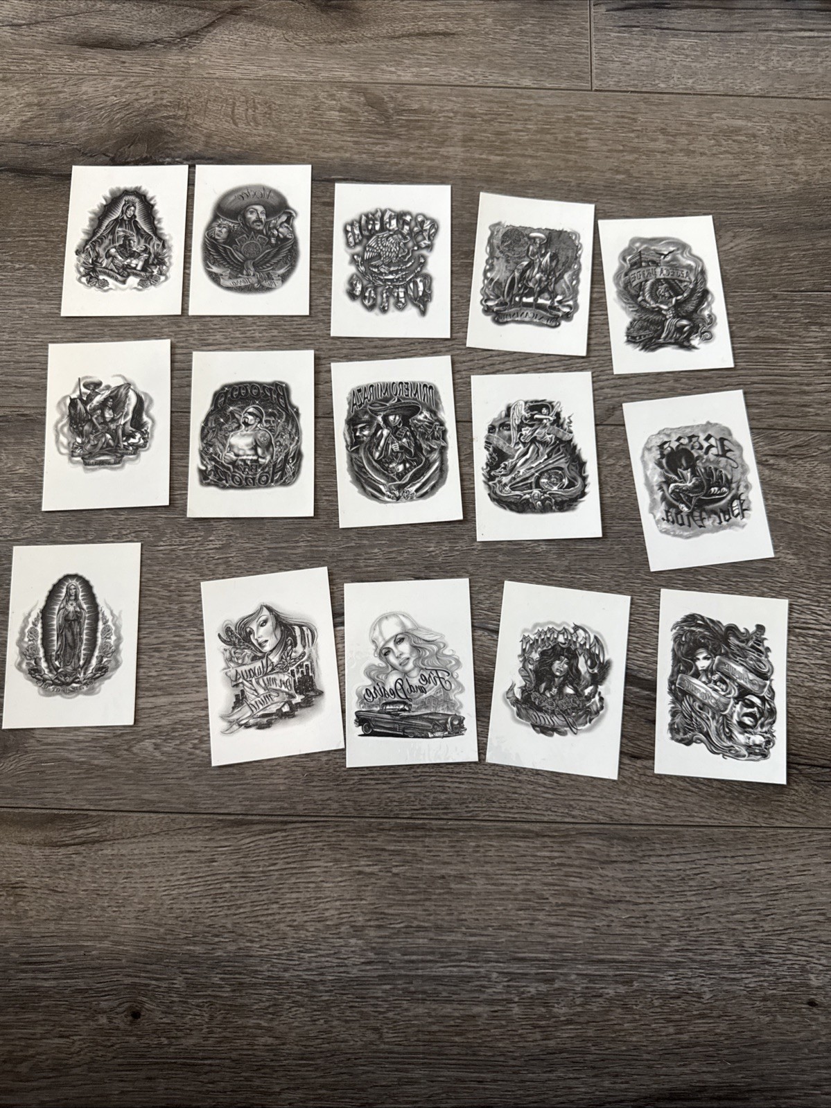 Vintage Temporary Tattoos Chicano  Graphics 5Sun 2006 Rare Complete Set Of 15