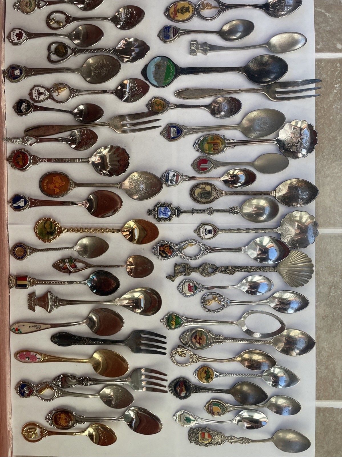 50+ Lot Of Vintage Souvenir Spoons Collectible