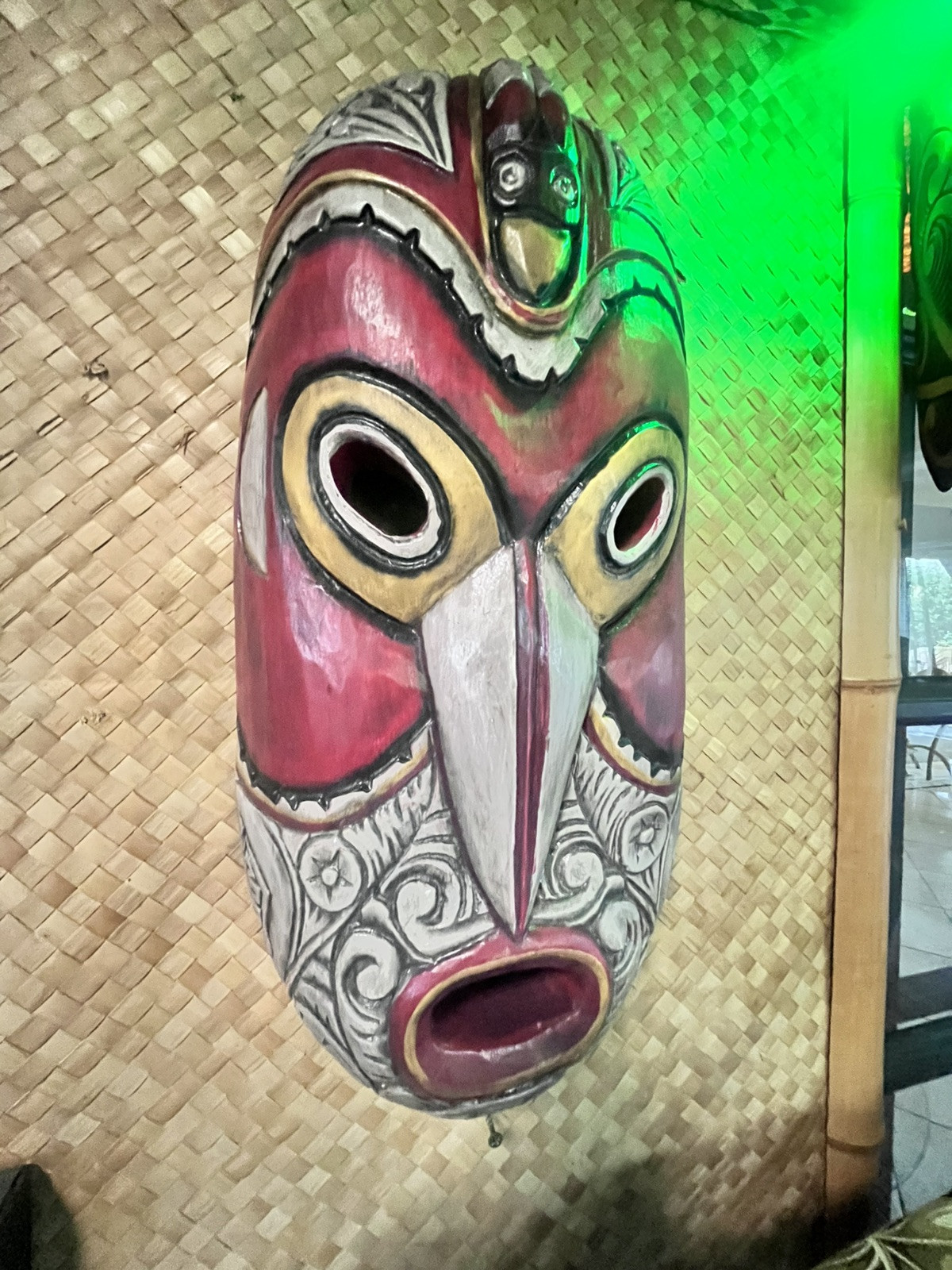 Traditional PNG Bird Man Tiki Mask by Smokin' Tikis Hawaii Oceanic
