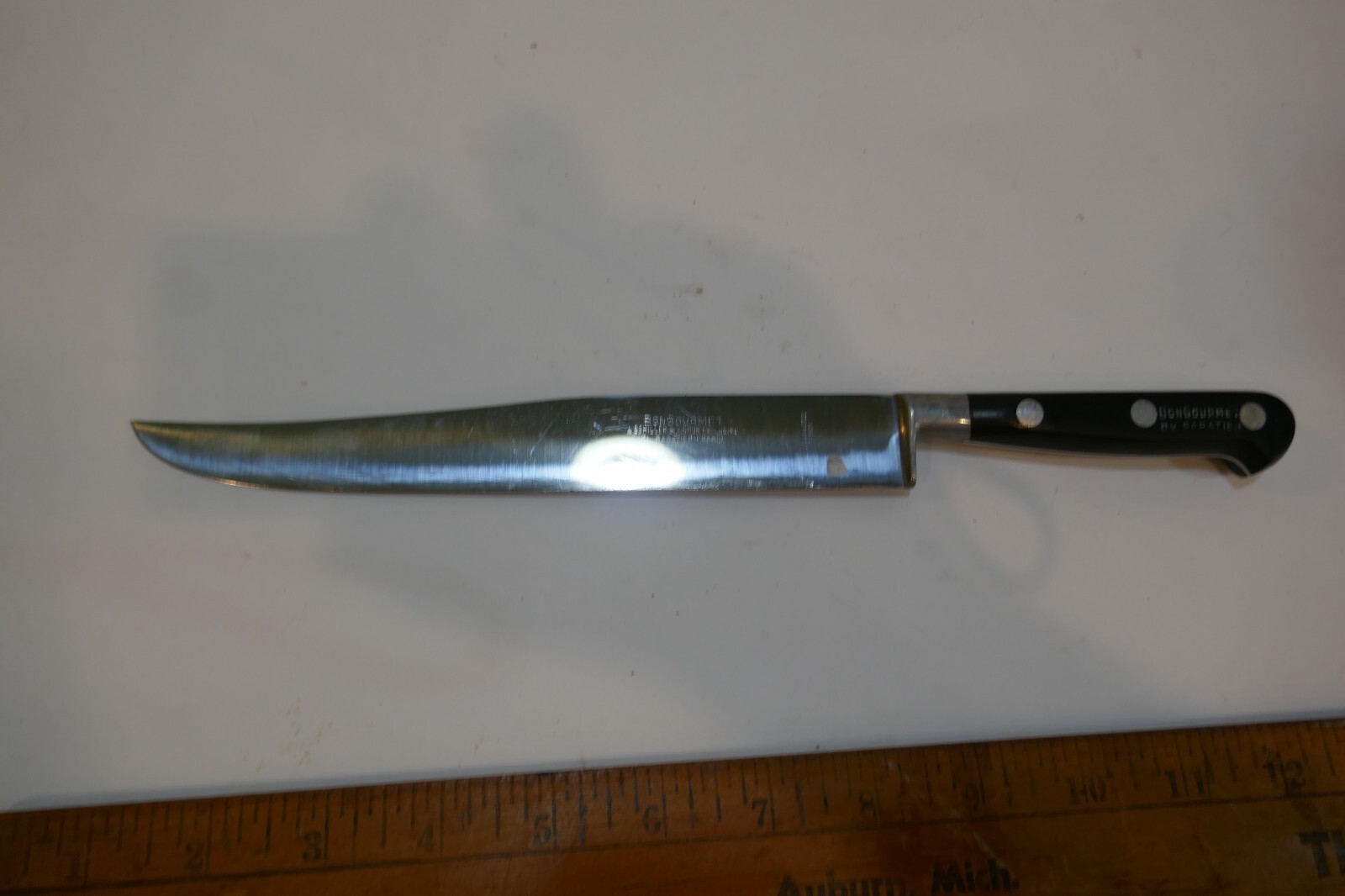 12 in Chefs Knife Bon Gourmet by Sabatier France for Schiller & Asmus
