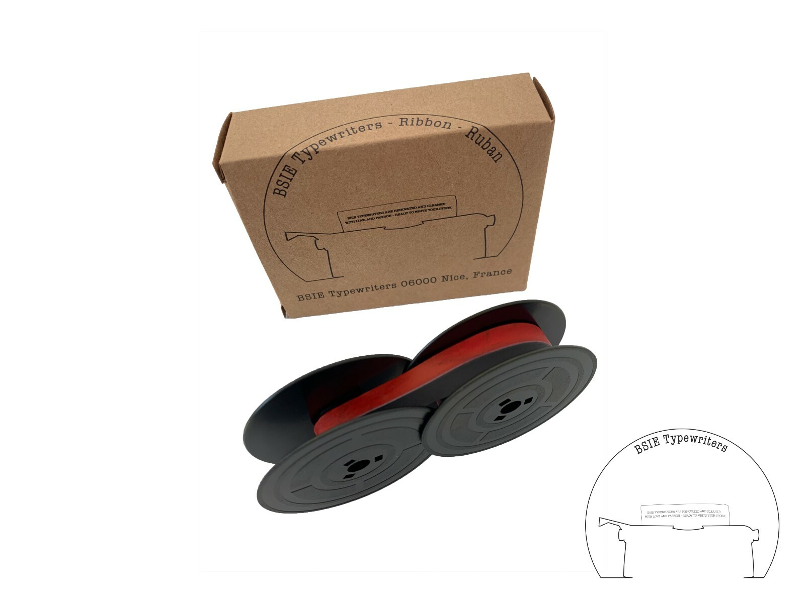 Olivetti Typewriter Ribbon - Black & red - BSIE Typewriters France