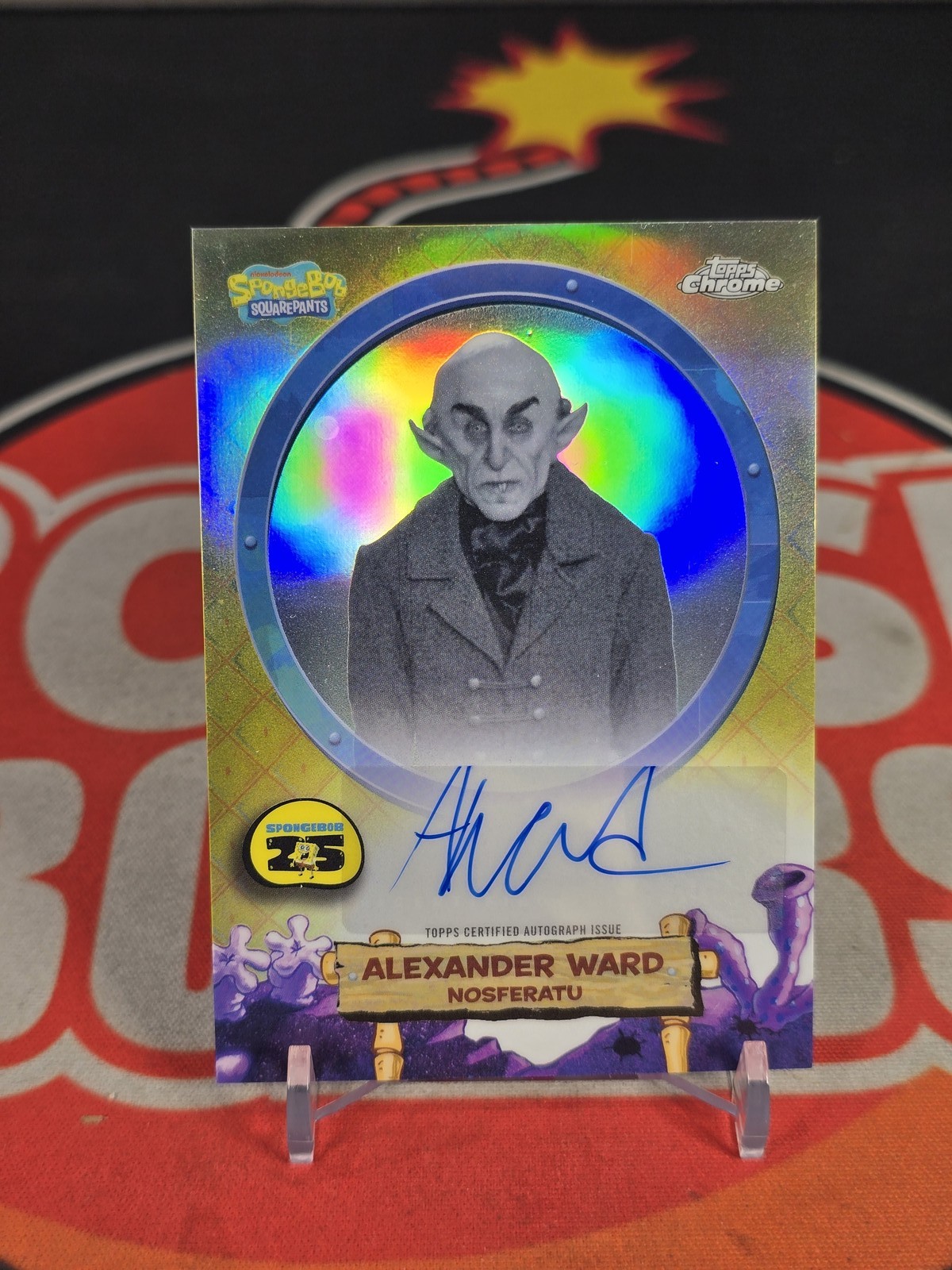 2025 Topps Chrome SpongeBob Squarepants Alexander Ward Auto Nosferatu #SA-AW