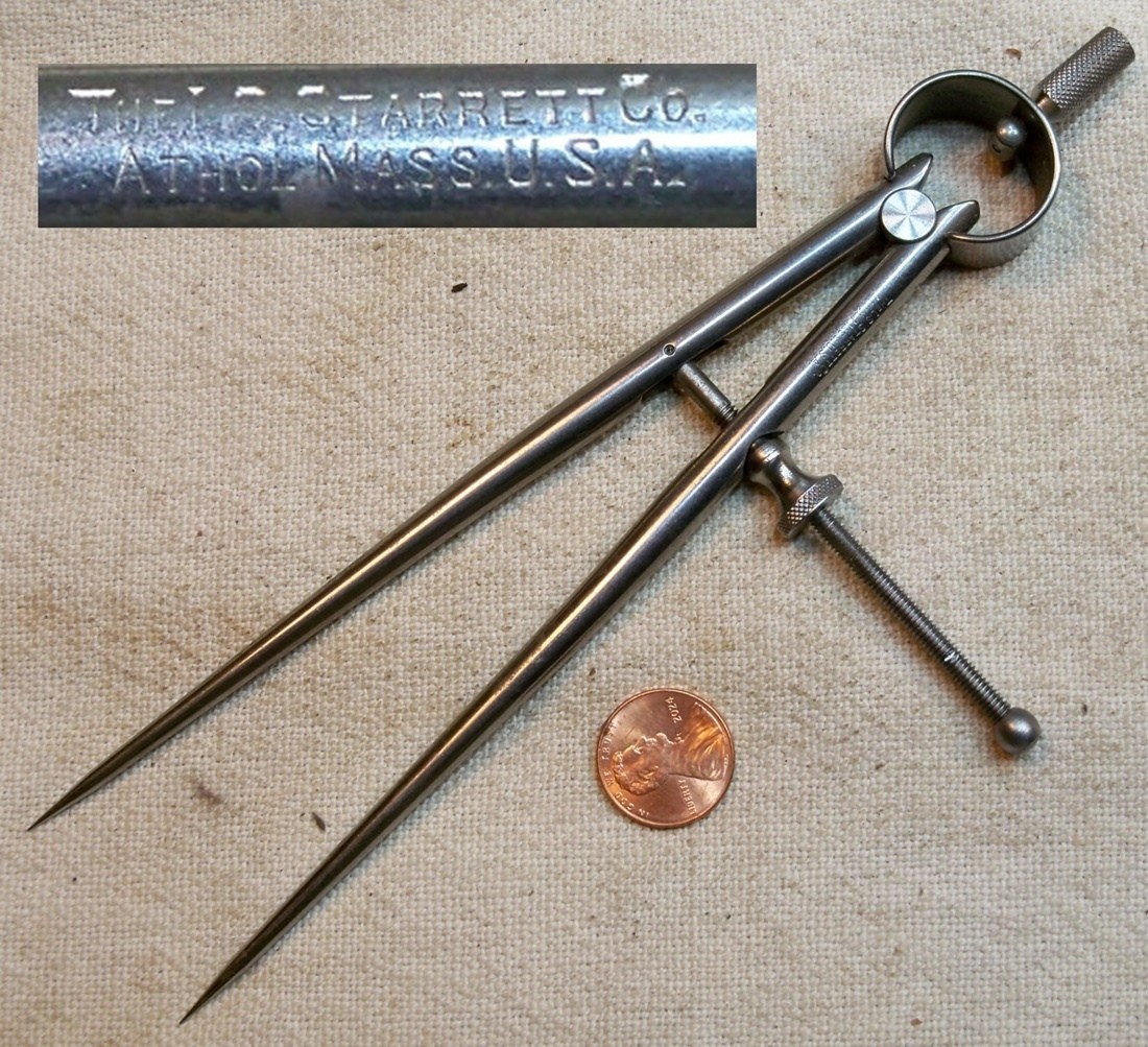 L S Starrett No 277 Toolmakers 6 Inch Divider Good Shape Working Tool READ
