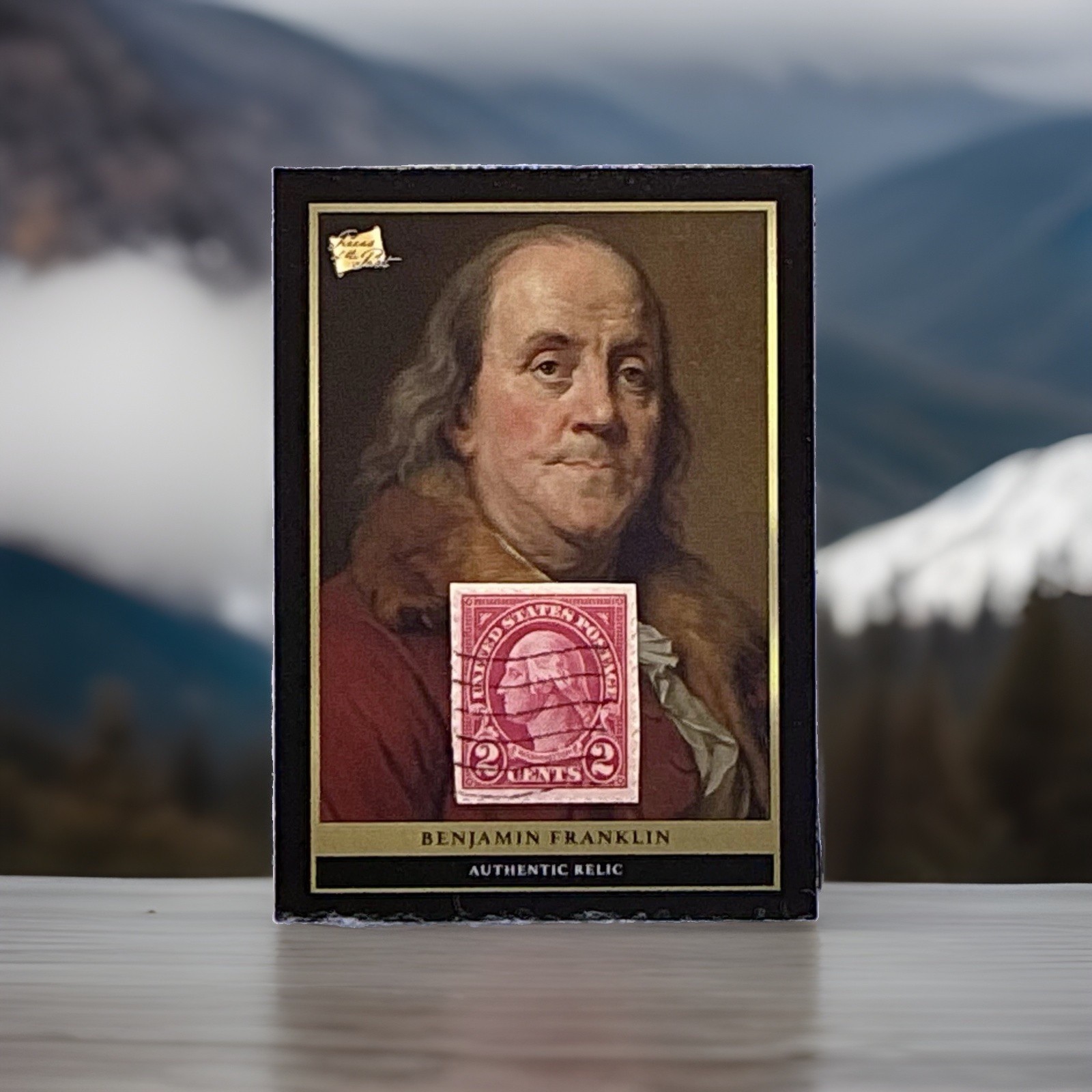 2024 The Bar Pieces Of The Past Benjamin Franklin Authentic Stamp Relic