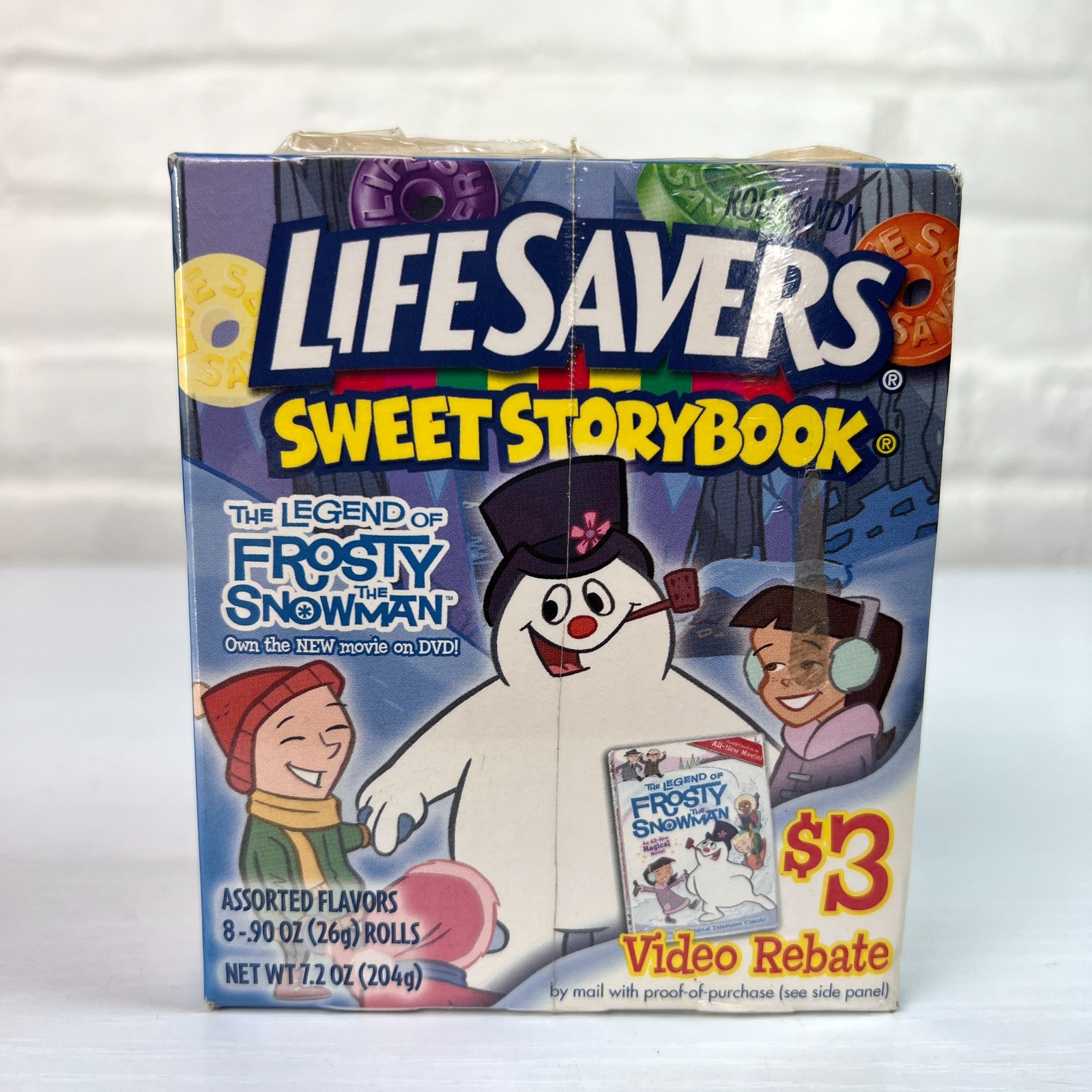2005 Life Savers Sweet Storybook Frosty Snowman Sealed Vintage Candy Box NOS