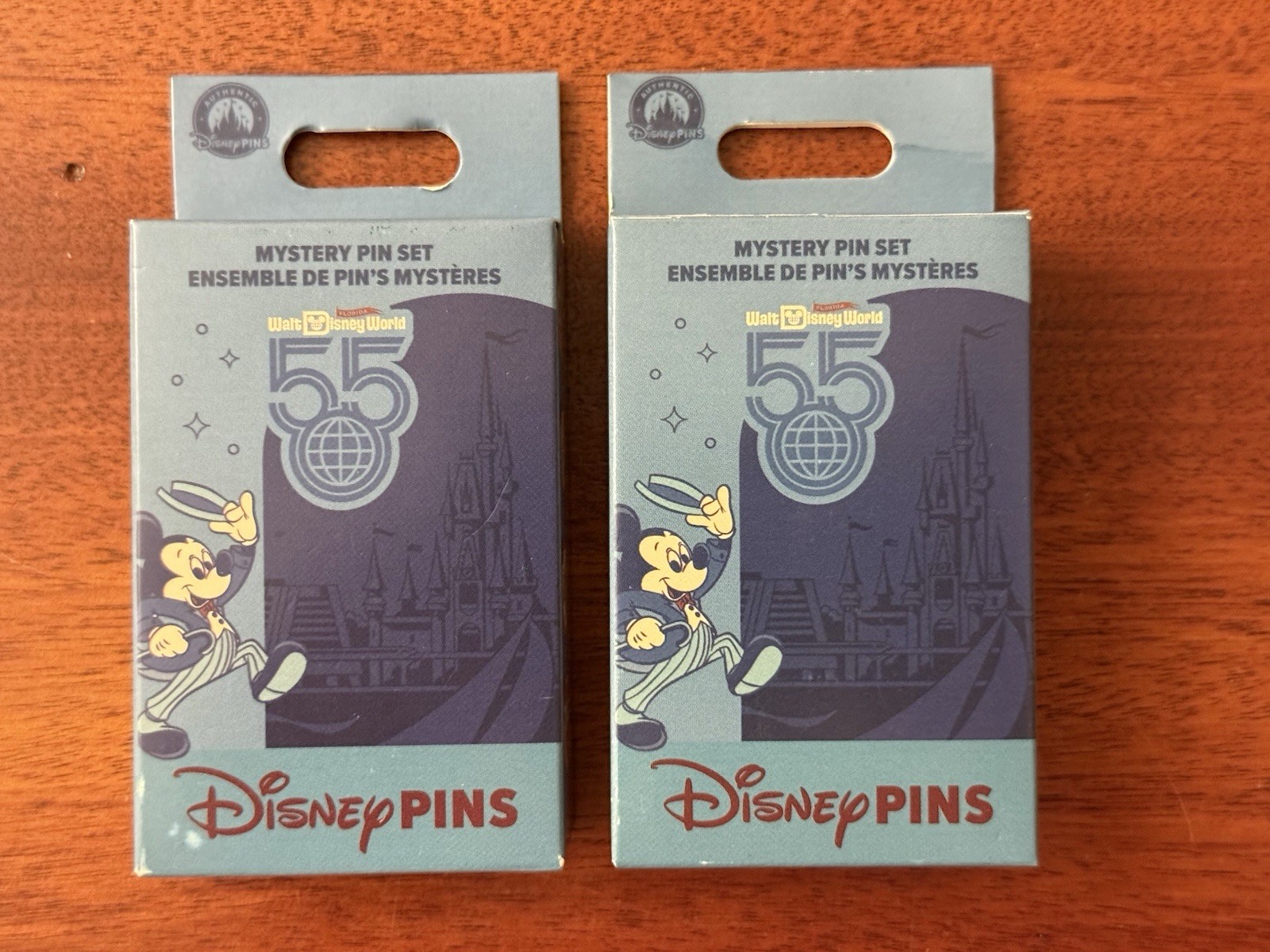 Disney Parks Pins Mickey Mouse 55th Anniversary 2 Pin Mystery Box Lot Of 2