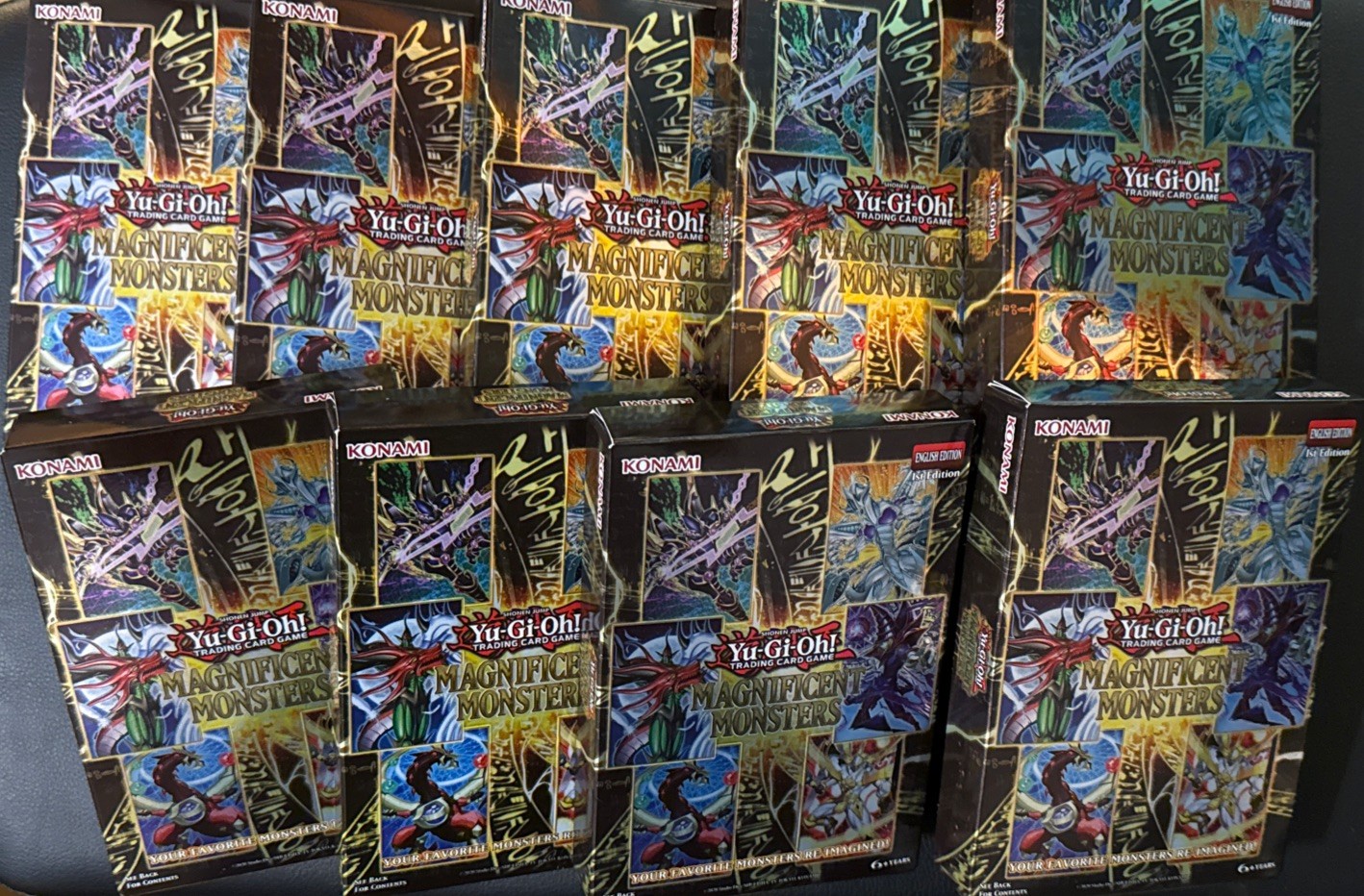 (LOT OF 9) Yu-Gi-Oh Magnificent Monsters Box Set 1st Edition - SEALED IN HAND