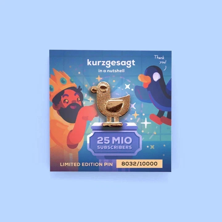 Kurzgesagt Golden Duck Pin - Limited Edition of 10,000