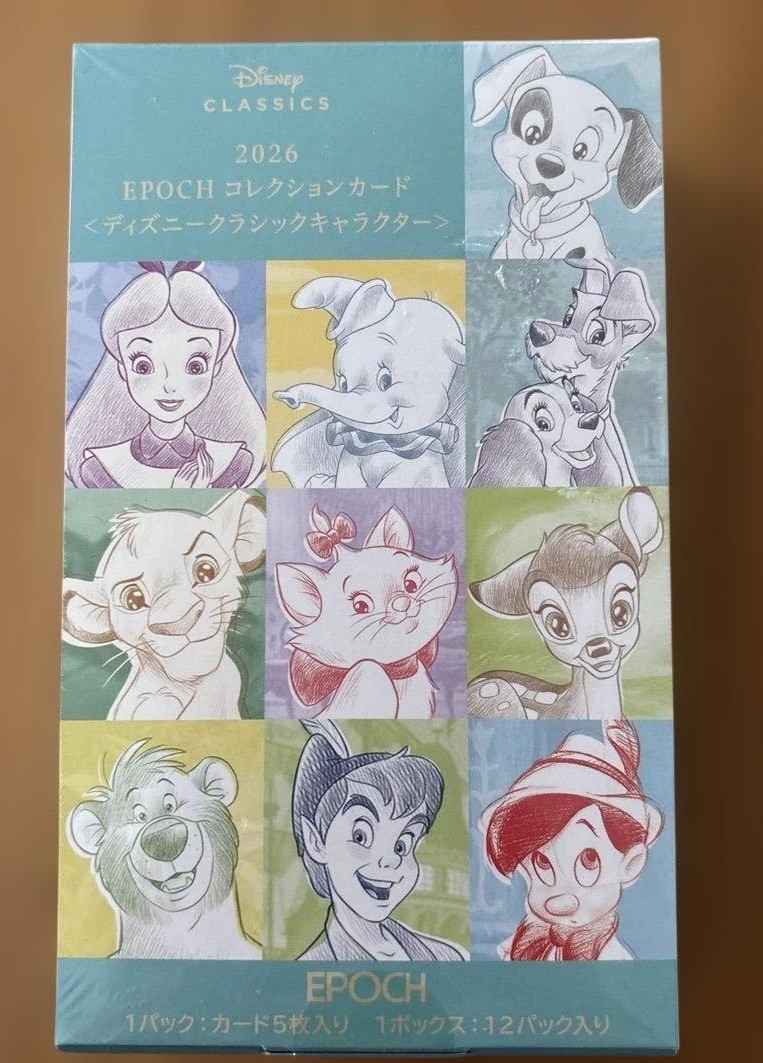 EPOCH Collection Cards Disney Classic Characters Box Sealed 2026 w/Box Unused