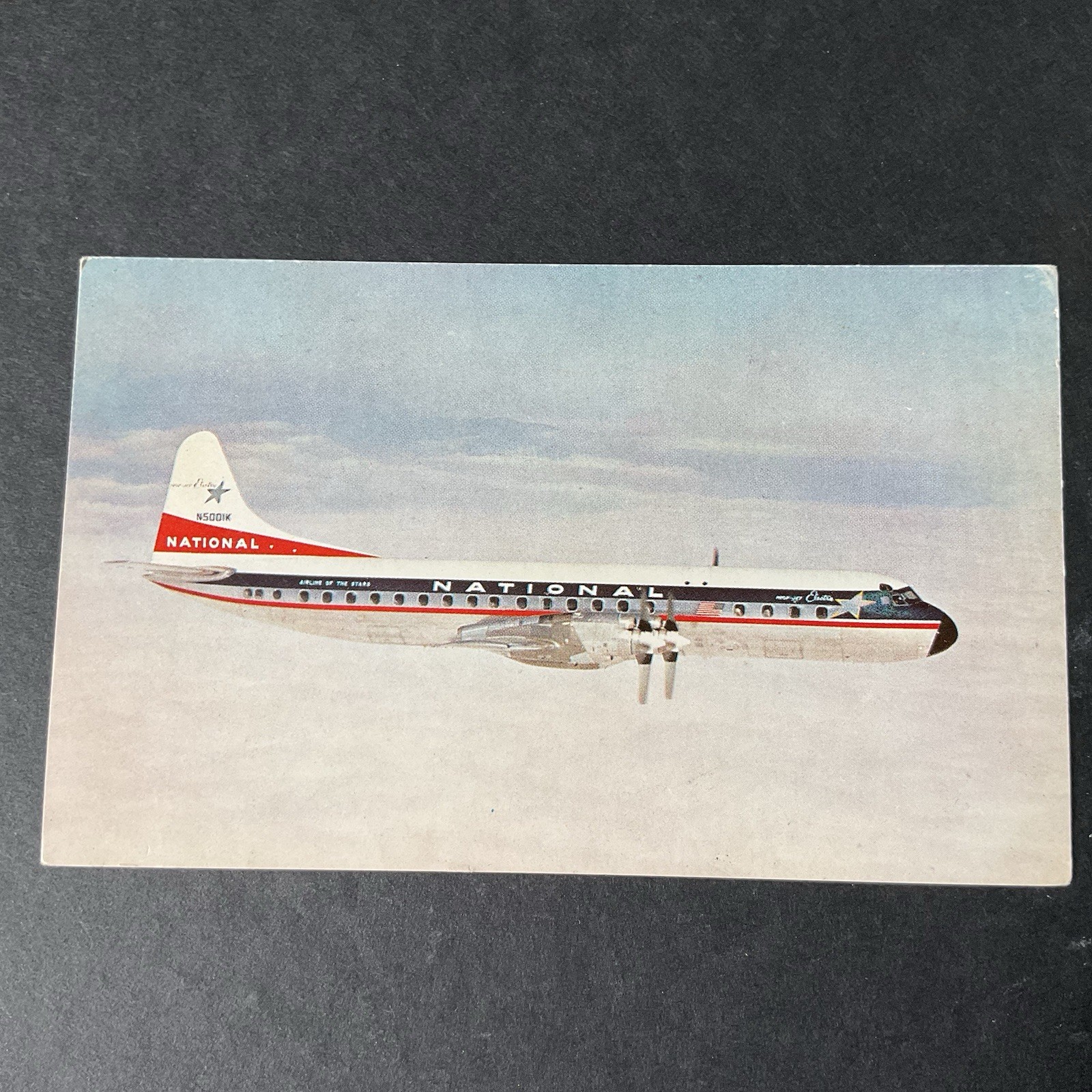 National Airlines Aviation Postcard - Lockheed Electra Post Card