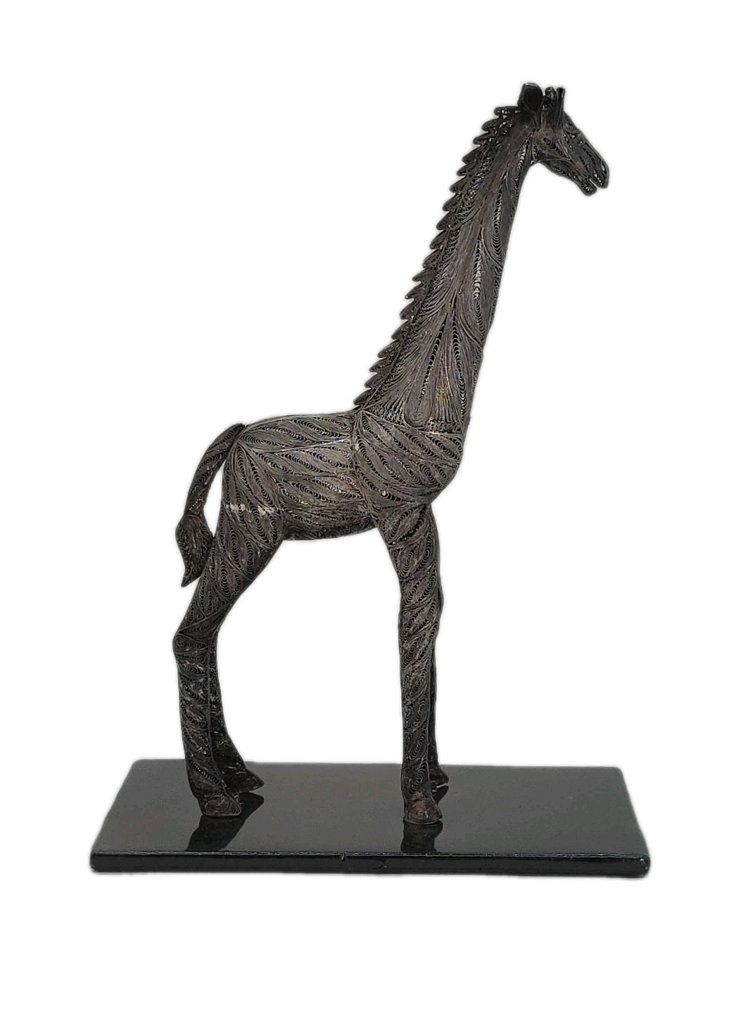 Unique 925 Sterling Silver Handmade Giraffe Statue 7.5