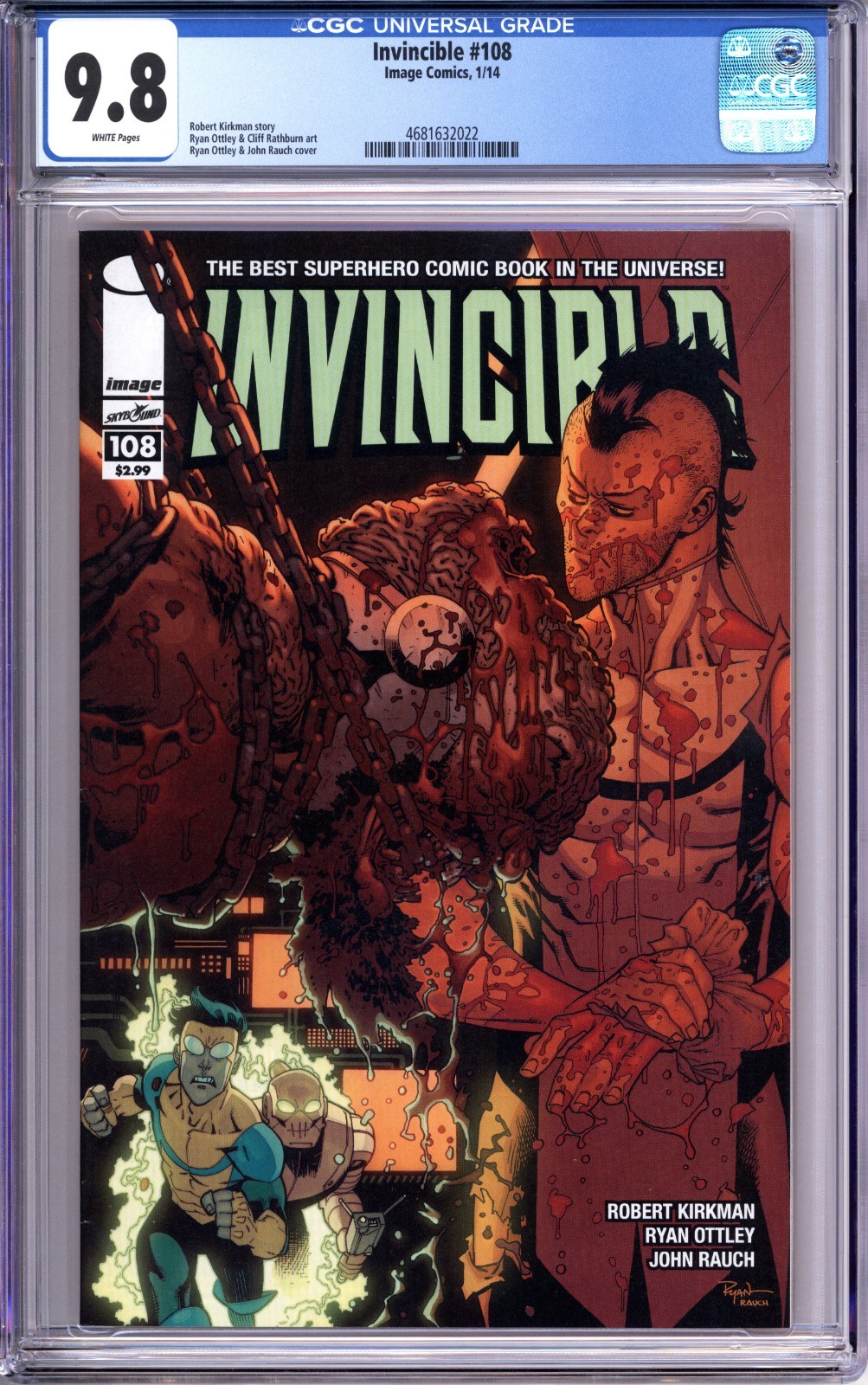 Invincible 108 CGC 9.8 NM MT white pages near mint Image comics 4681632022