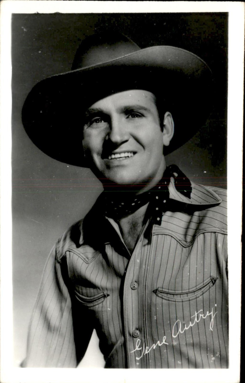 Cowboy Portrait Gene Autry Studio Image c1940s-50s Real Photo Vintage Postcard