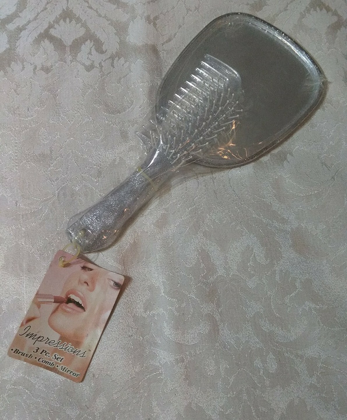 Vintage 3 Piece Impressions Dura-Kleen Brush Comb Mirror 2002 Unopened With Tag
