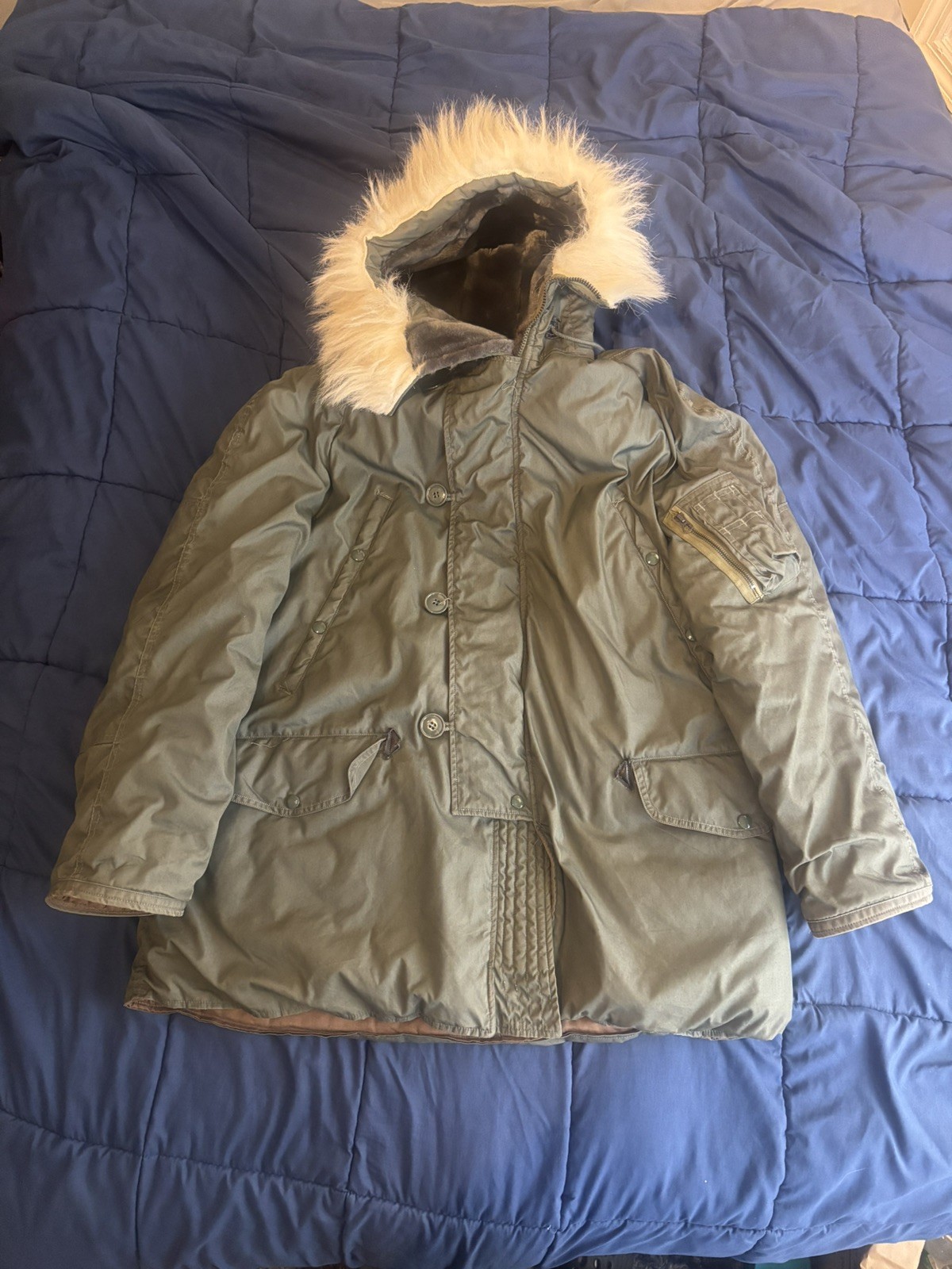 Size Large - Vintage US USAF 1981 Workroom For Designers INC N3B Parka Jacket