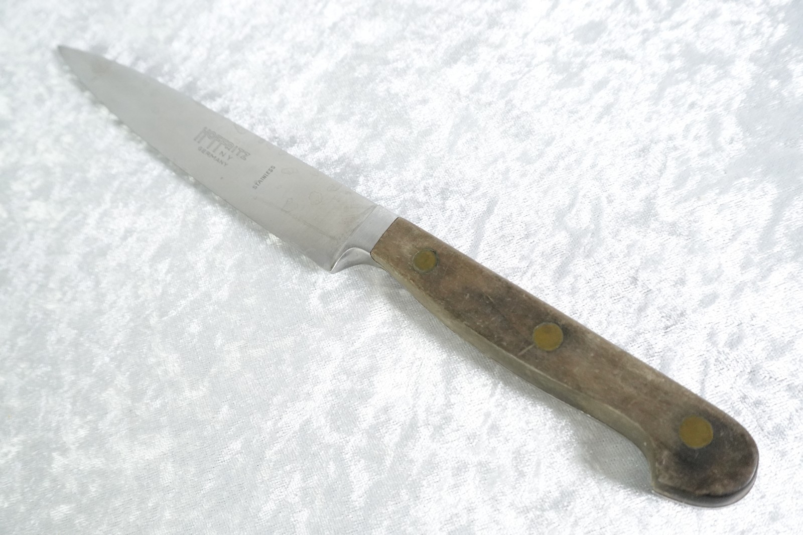 Vintage Hoffritz NY Germany Wood Handle Knife 6\