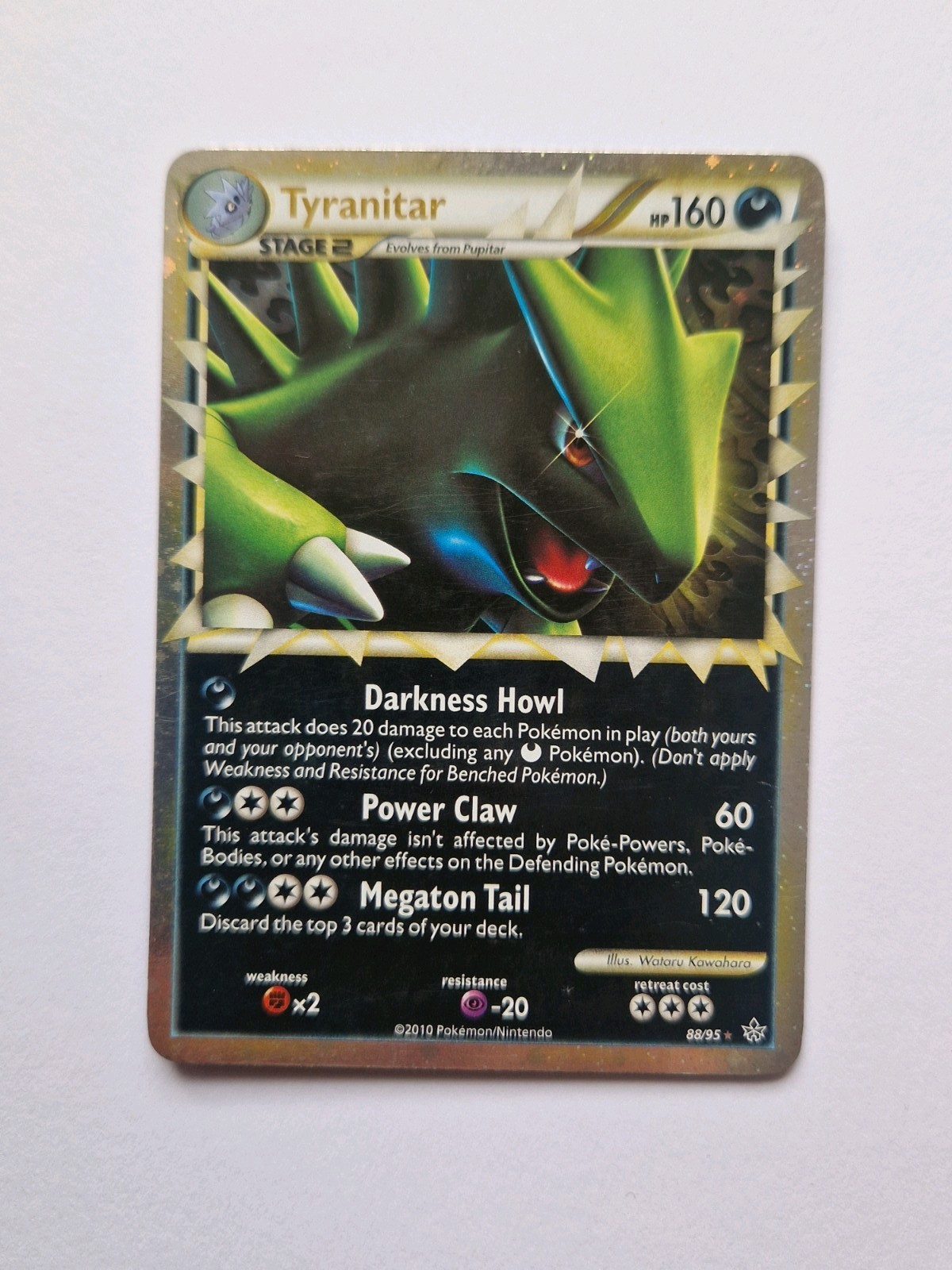 Pokemon Tyranitar Prime HeartGold SoulSilver Unleashed 88/95 Holo Card LP/MP