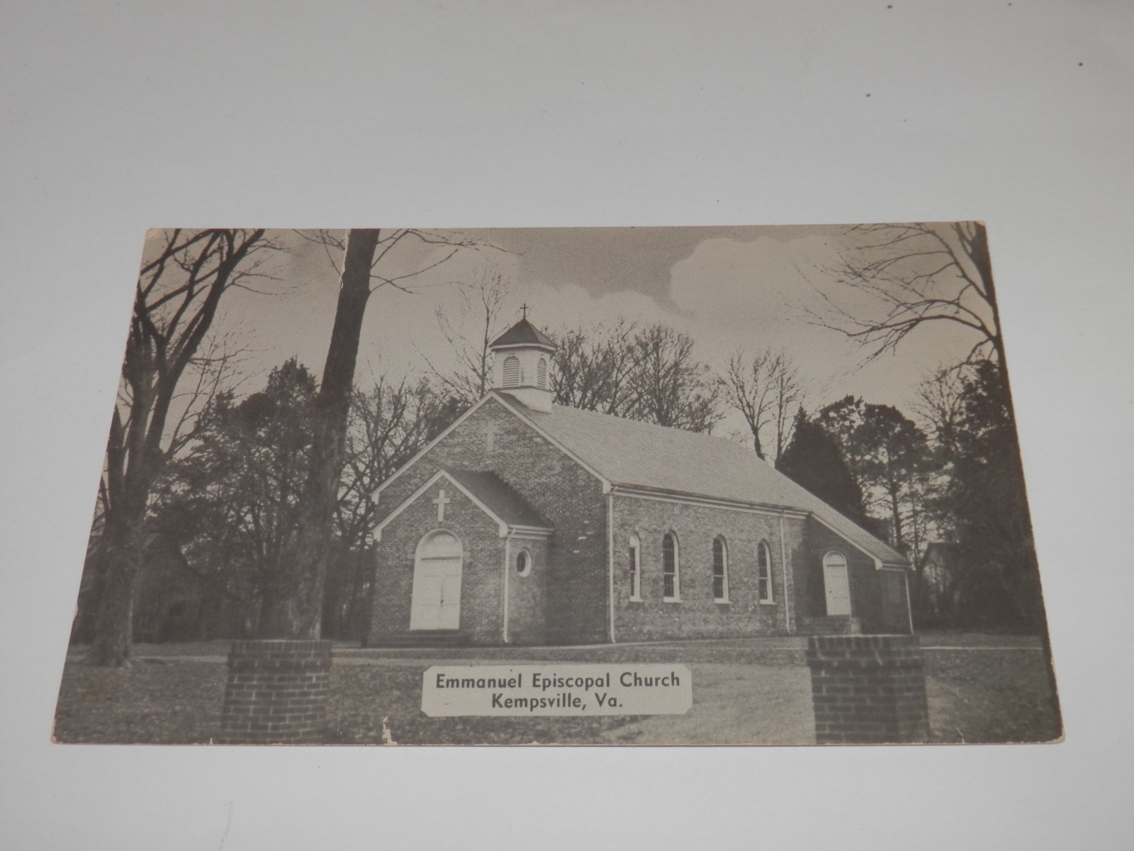 KEMPSVILLE VA - 1952-1953 POSTCARD - EMMANUEL EPISCOPAL CHURCH