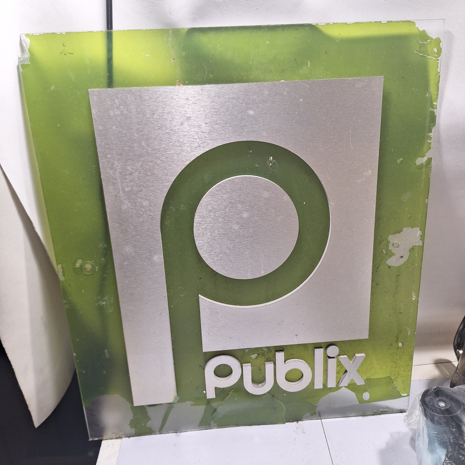 Publix Grocery Store Collectible Advertising billboard Sign plastic green 22x20\