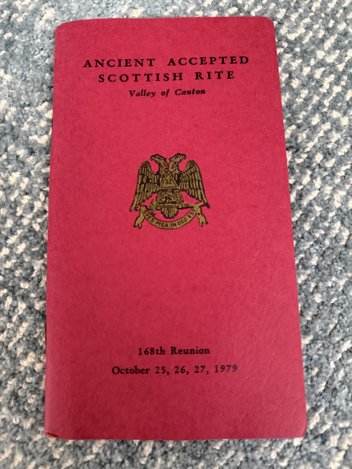 FREE SHIP 1972 Ancient Accepted Scottish Rites Freemasonry Valley of Canton OH