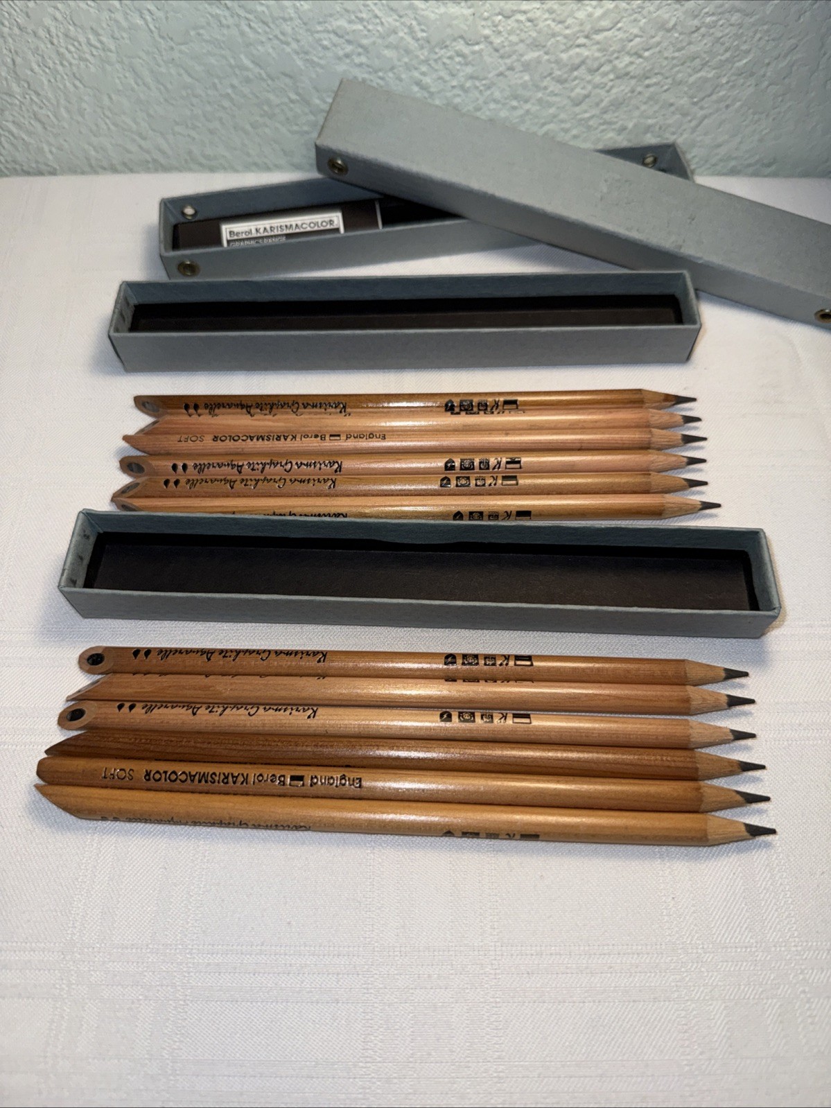 Vintage Berol England Karisma Graphite Aquarelle SOFT Pencils In Original Box
