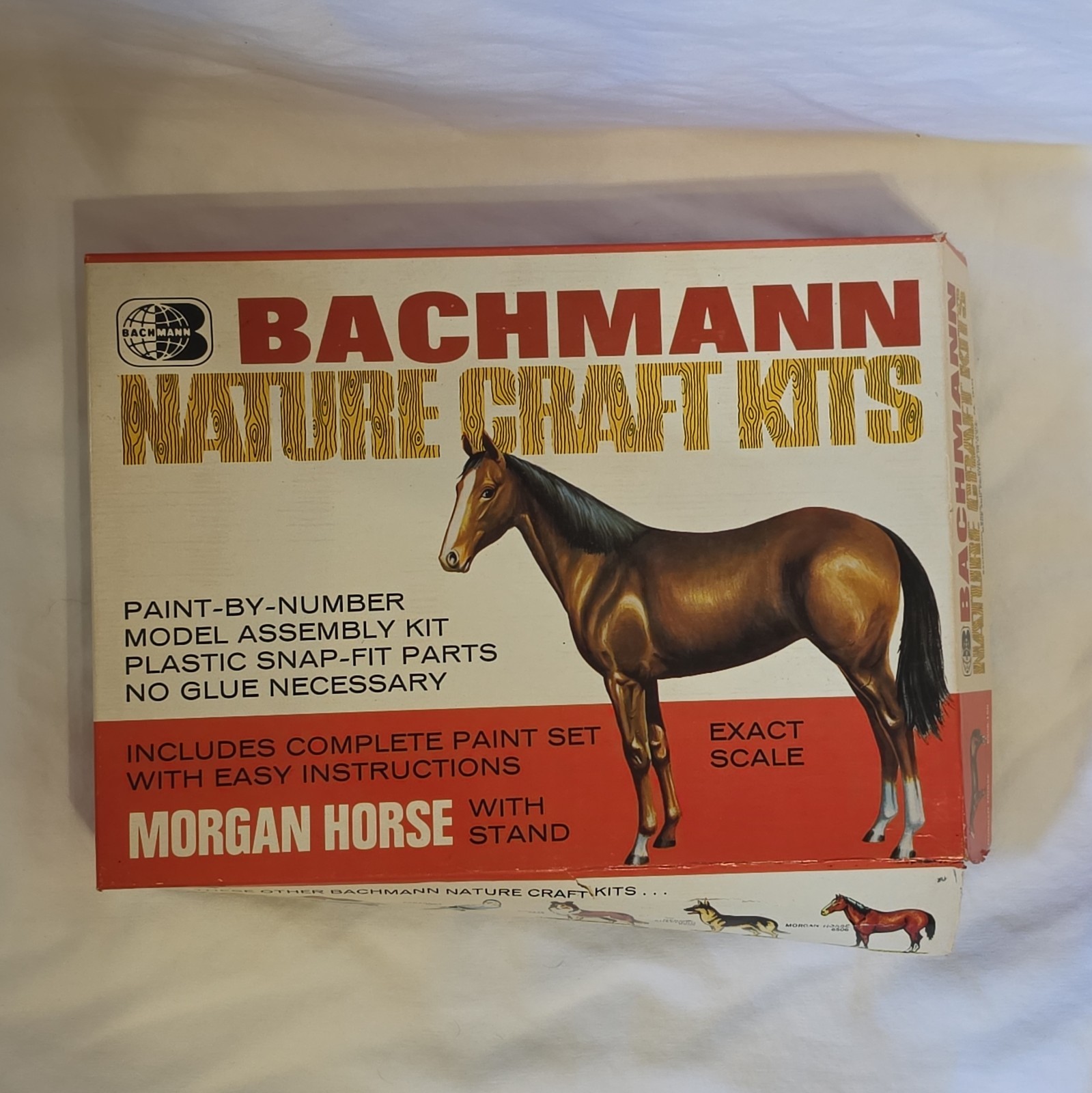 Vintage 1964 Bachmann Morgan Horse Paint By Number Model Kit Unpainted  New