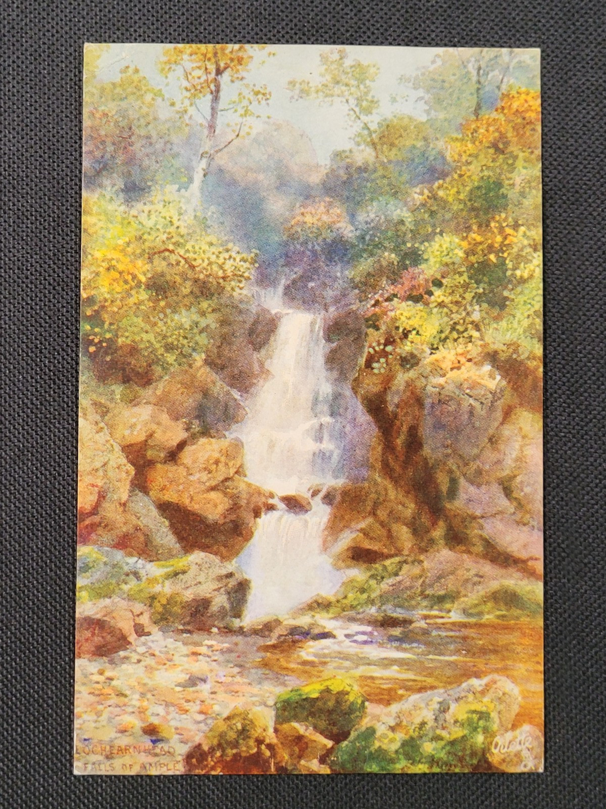 Vintage Tuck\'s Oilette Postcard Falls of Ample Scotland Raphael Tuck Sons Art UK