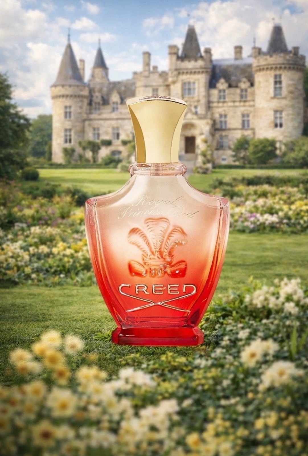 EMPTY BOTTLE of Creed Royal Princess Oud, 2.5 FL OZ/ 75 ML, Bottle Only