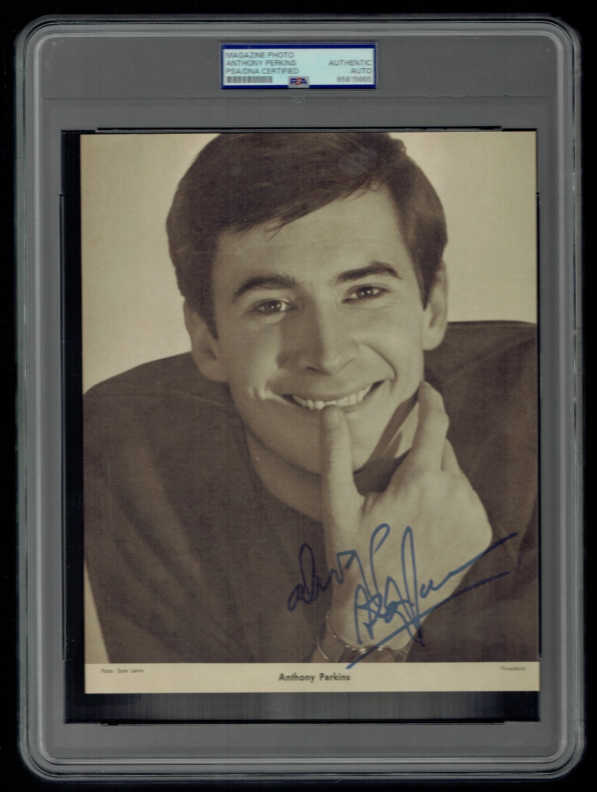 Anthony Perkins signed autograph 8.x10 German Magazine Photo RC PSA Jumbo Slab