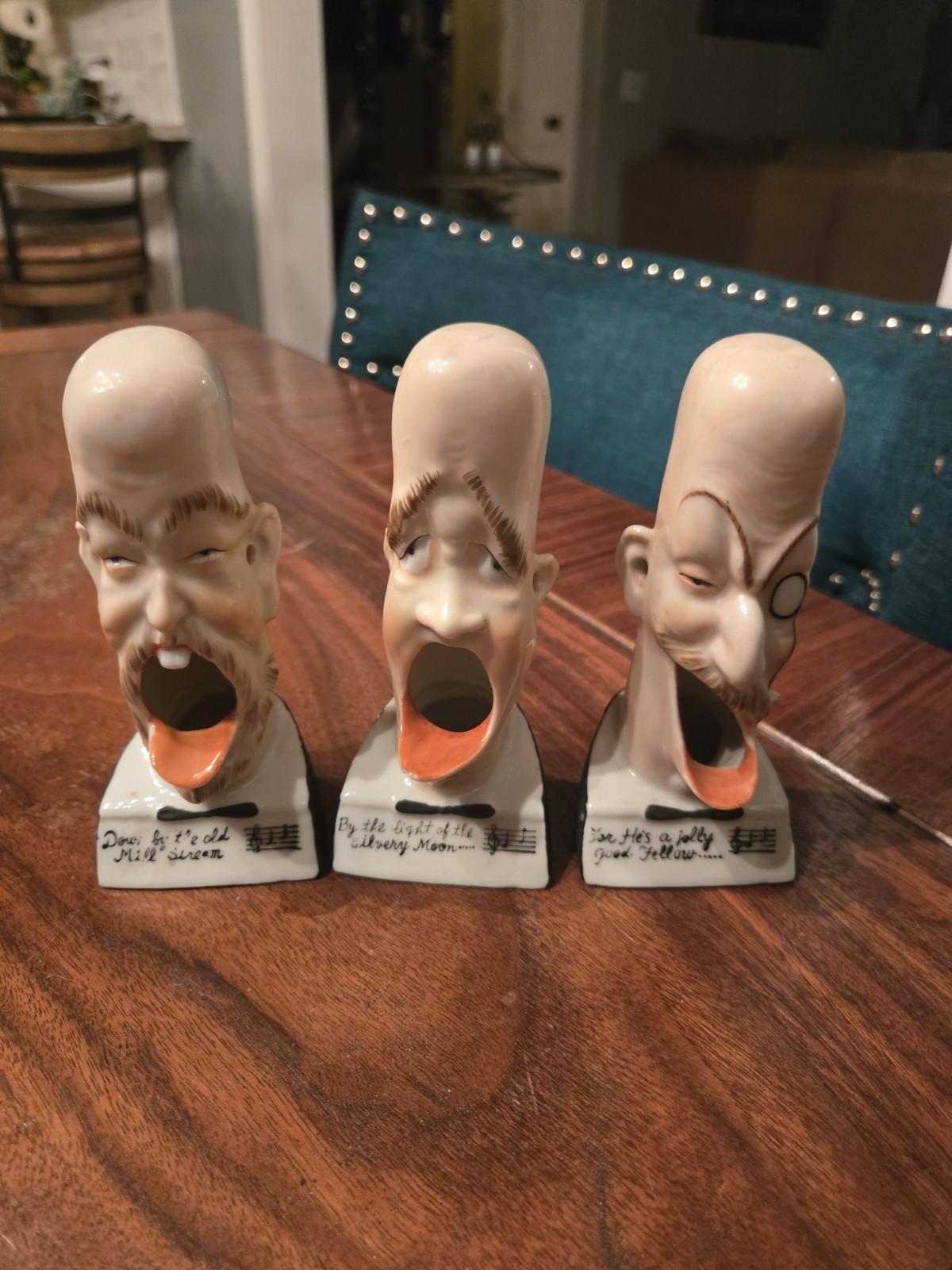 3 Schafer &  Vater Smoking Ears Ashtrays - Barbershop Japan Vintage 