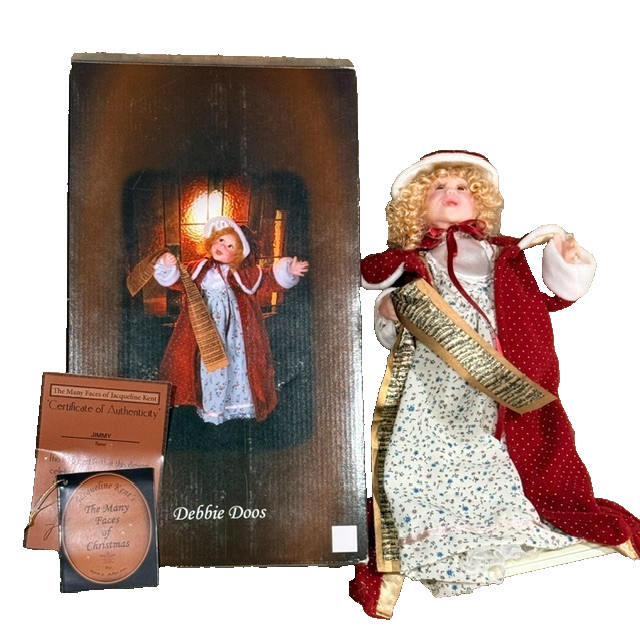 Vintage Kurt Adler Jacqueline Kent Faces Christmas Caroler Doll Figurine Debbie