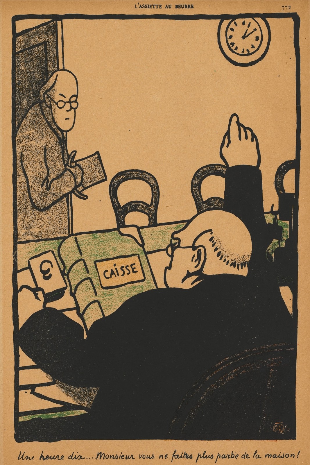 L\'Assiette au Beurre 🤯💯 - 19th Century Satirical Illustration Poster - 24x36”