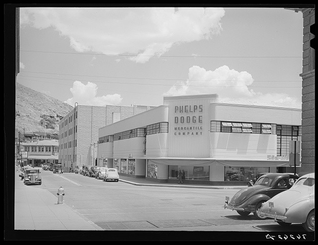 Bisbee Arizona 1940 Phelps Dodge Mercantile Company Store Street Scene