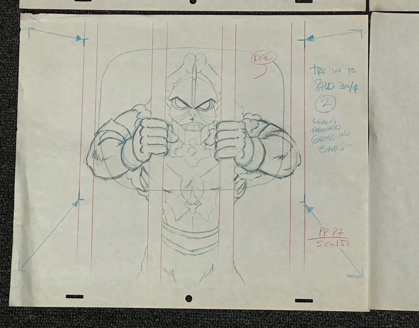1987 She-Ra Hordak Original Animation Layout Art The Inspector Lot he-man motu