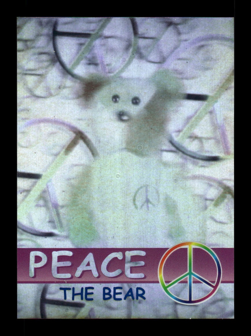 1999 Ty Beanie Babies Series 2 Peace The Bear Rare Bear Holograms /26668