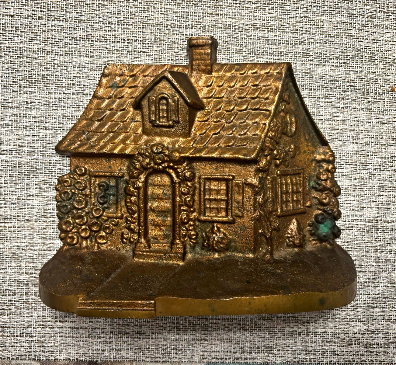 Vintage Bronze 1920’s Cottage House Bookend/Doorstop