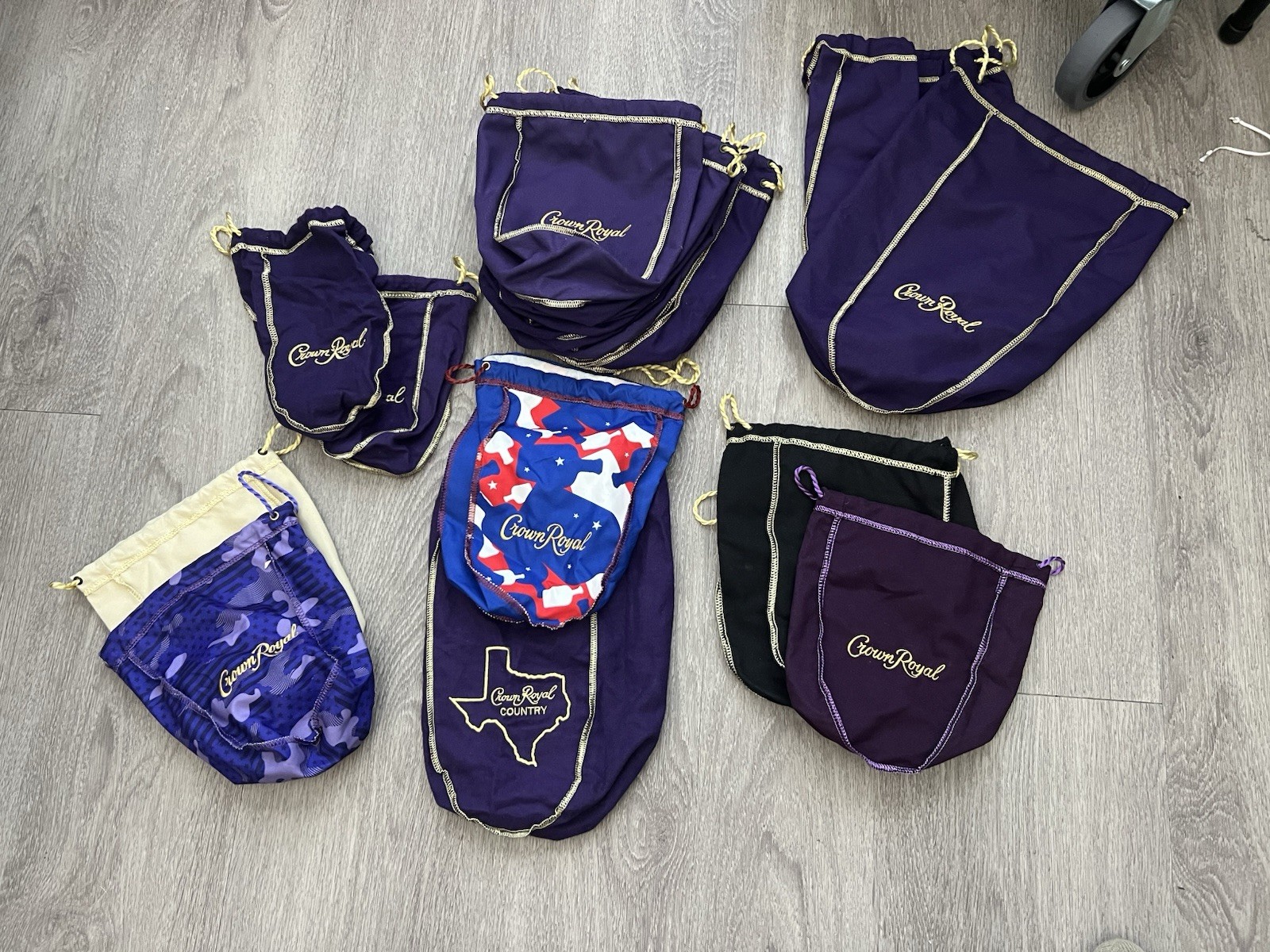 Crown Royal Bags Lot Of 20 Assorted