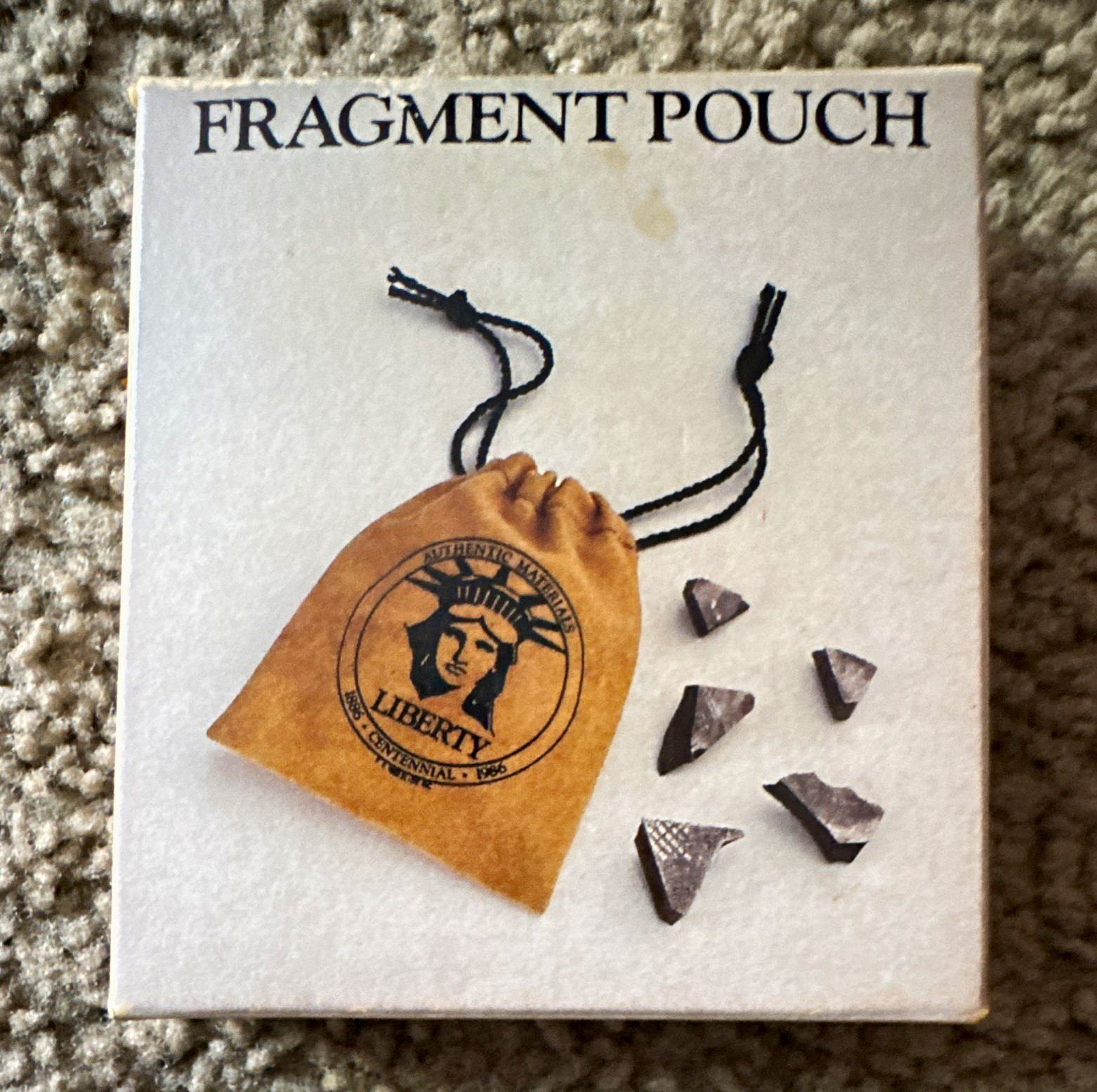 Rare Unopened Statue of Liberty Souvenir Fragment Pouch R-22 New York,Ny.History