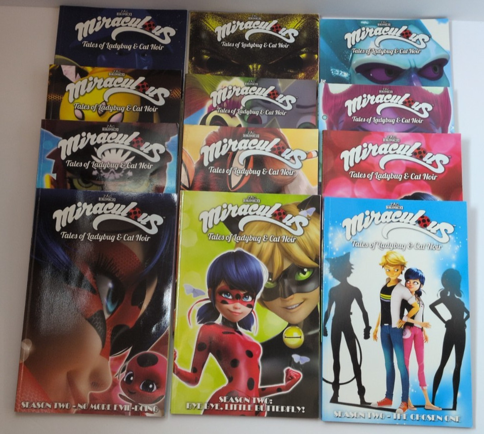Miraculous Ladybug Cat Noir Season 2 Lot Complete OOP Action Lab Graphic Novels