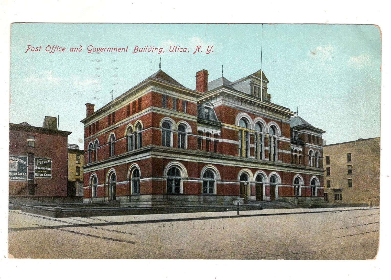 Post Office and Government Building Utica New York Postcard NY