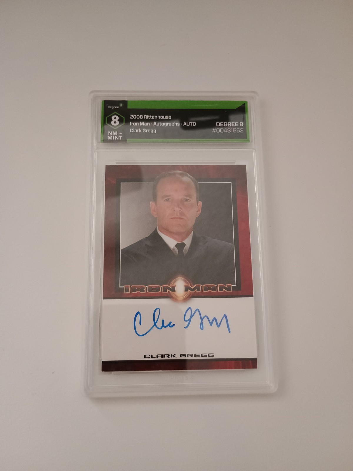 2008 Rittenhouse Iron Man Clark Gregg Agent Coulson Autograph Card Graded