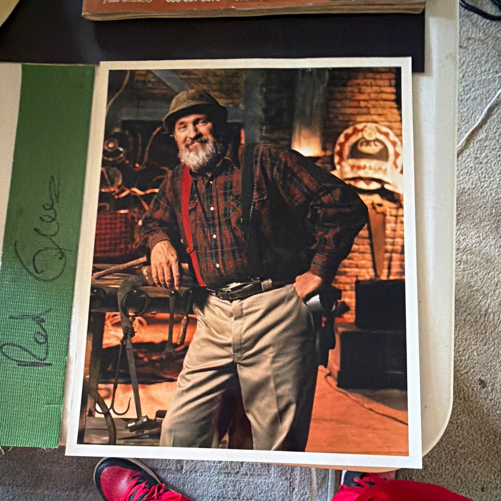 Red  Green Autographed Color Photograph Print Portrait Unframed Signed
