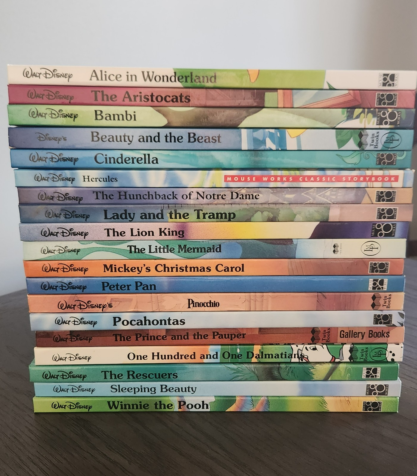 Lot of 19 Vintage Disney Oversize Hardcover Books Mouse Works/Twin EUC No Names